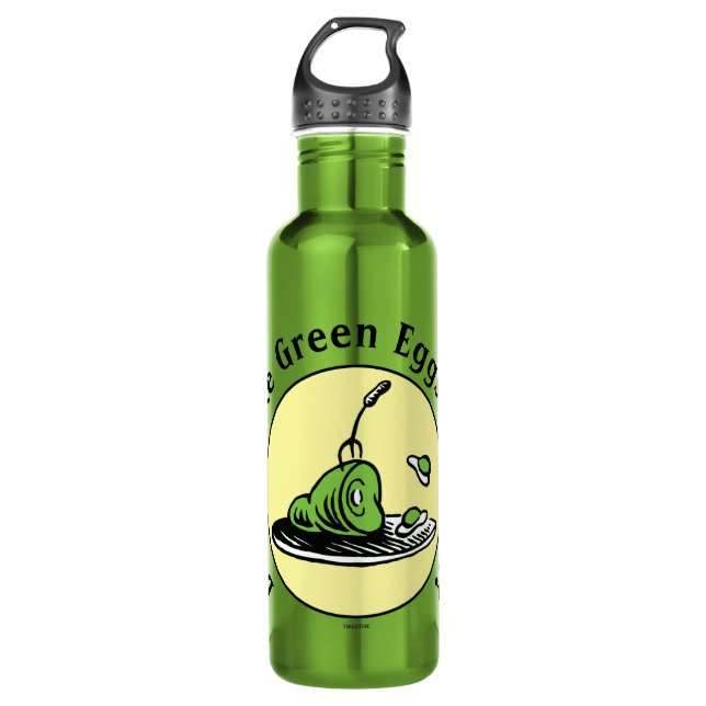Dr. Seuss | Green Eggs and Ham Icon Stainless Steel Water Bottle (Front)