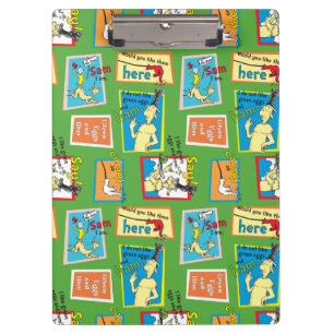 Dr. Seuss Green Eggs and Ham Story Quotes Clipboard