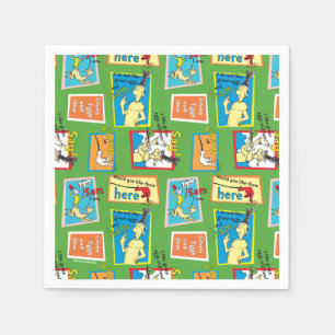 Dr. Seuss Green Eggs and Ham Story Quotes Napkins