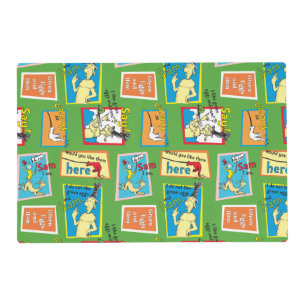 Dr. Seuss Green Eggs and Ham Story Quotes Placemat