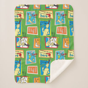 Dr. Seuss Green Eggs and Ham Story Quotes Sherpa Blanket