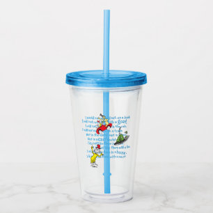 Dr. Seuss Green Eggs And Ham Storybook Pattern Acrylic Tumbler
