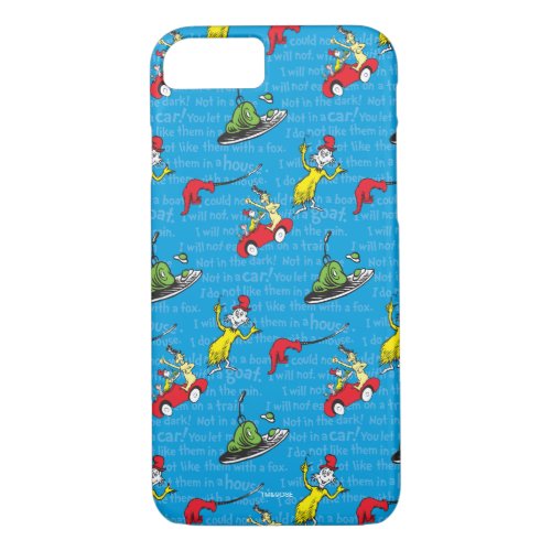 Dr Seuss  Green Eggs And Ham Storybook Pattern iPhone 87 Case