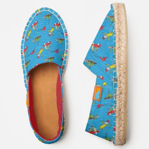 Dr Seuss  Green Eggs And Ham Storybook Pattern Espadrilles