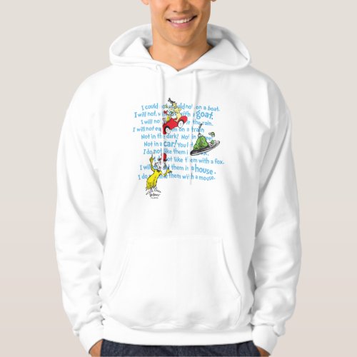 Dr Seuss  Green Eggs And Ham Storybook Pattern Hoodie