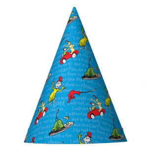Dr. Seuss Green Eggs And Ham Storybook Pattern Party Hat
