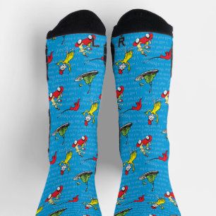 Dr. Seuss Green Eggs And Ham Storybook Pattern Socks