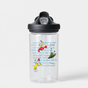 Dr. Seuss Green Eggs And Ham Storybook Pattern Water Bottle