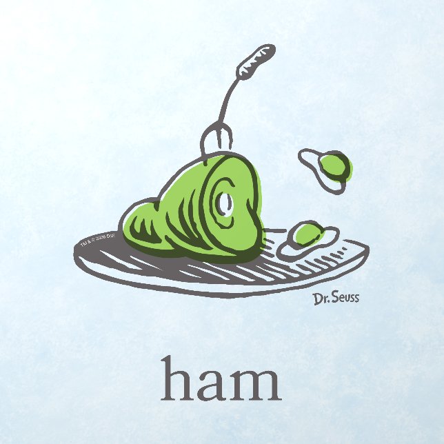 Dr. Seuss | Green Eggs and Ham Wall Decal (Insitu 1)