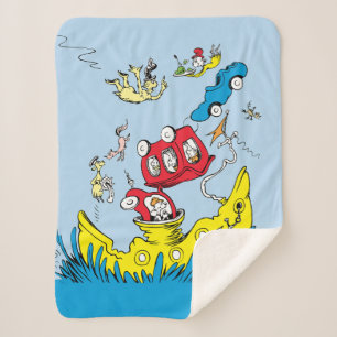 Dr. Seuss   Green Eggs & Ham Scene Sherpa Blanket