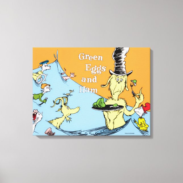 Dr. Seuss Green Eggs & Ham Water Scene Canvas Print (Front)
