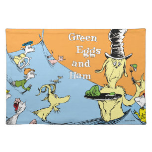 Dr. Seuss Green Eggs & Ham Water Scene Cloth Placemat
