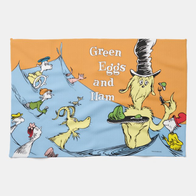 Dr. Seuss Green Eggs & Ham Water Scene Kitchen Towel (Horizontal)