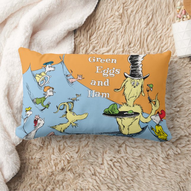 Dr. Seuss Green Eggs & Ham Water Scene Lumbar Pillow (Blanket)