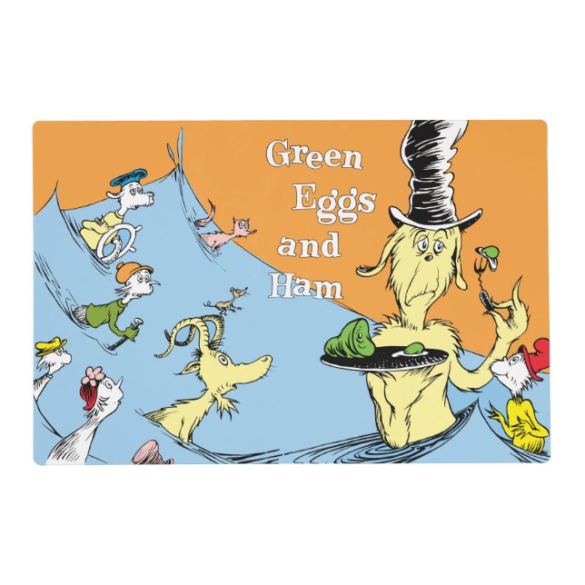 Dr. Seuss Green Eggs & Ham Water Scene Placemat (Front)
