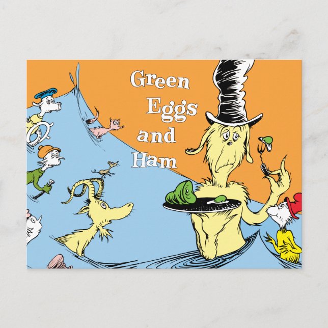 Dr. Seuss Green Eggs & Ham Water Scene Postcard (Front)
