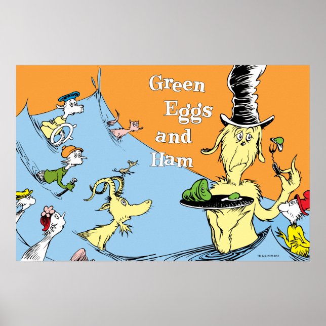 Dr. Seuss Green Eggs & Ham Water Scene Poster (Front)