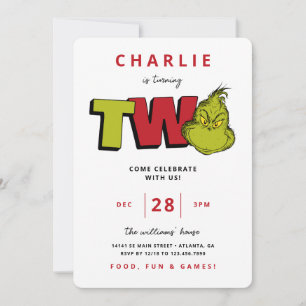 Dr. Seuss Grinch 2nd Birthday
