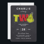 Dr. Seuss | Grinch 2nd Birthday - Chalkboard<br><div class="desc">Invite all your family and friends to your child's Grinch themed 2nd Birthday with these cute Dr. Seuss invites. Personalize by adding all your party details.</div>