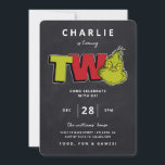 Dr. Seuss | Grinch 2nd Birthday - Chalkboard<br><div class="desc">Invite all your family and friends to your child's Grinch themed 2nd Birthday with these cute Dr. Seuss invites. Personalize by adding all your party details.</div>