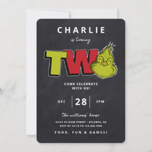 Dr. Seuss   Grinch 2nd Birthday - Chalkboard