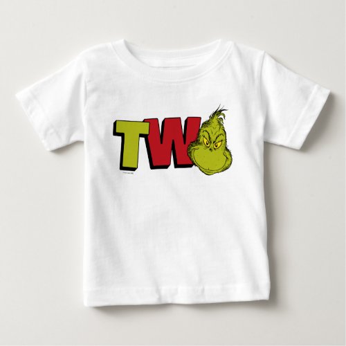 Dr Seuss  Grinch 2nd Birthday _ Two Baby T_Shirt