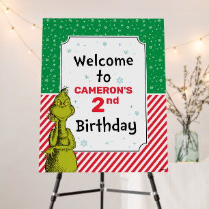 Dr. Seuss   Grinch Birthday Welcome Foam Board