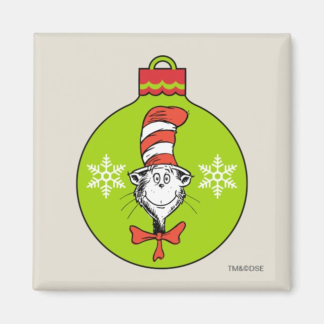 Dr. Seuss | Grinch | Cat in the Hat Ornament Magnet (Front)