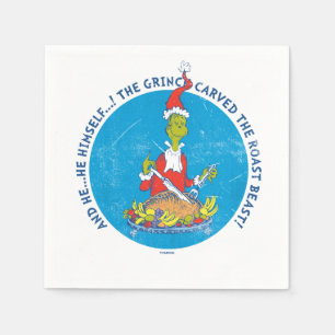 Dr. Seuss Grinch Christmas Roast Beast Napkins