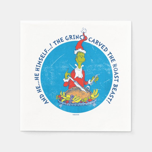 Dr. Seuss | Grinch | Christmas Roast Beast Napkins (Front)
