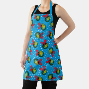 Dr. Seuss Grinch Christmas Wreath Pattern Apron