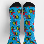 Dr. Seuss | Grinch | Christmas Wreath Pattern Socks