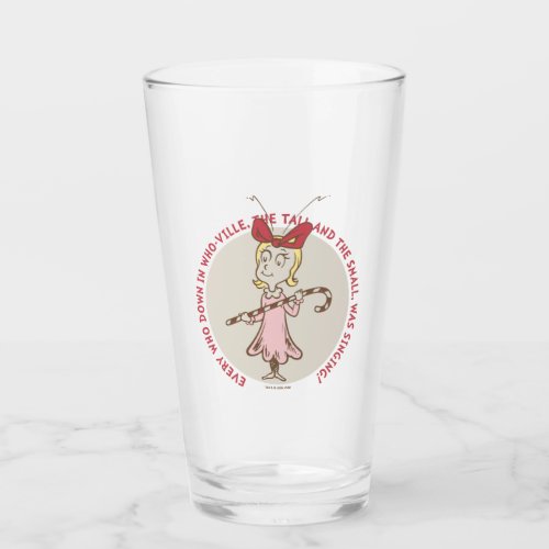 Dr Seuss  Grinch  Cindy_Lou Who _ Cute Quote Glass