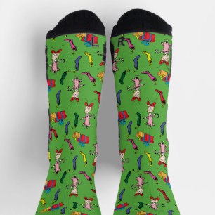 Dr. Seuss   Grinch   Cindy-Lou Who Pattern Socks