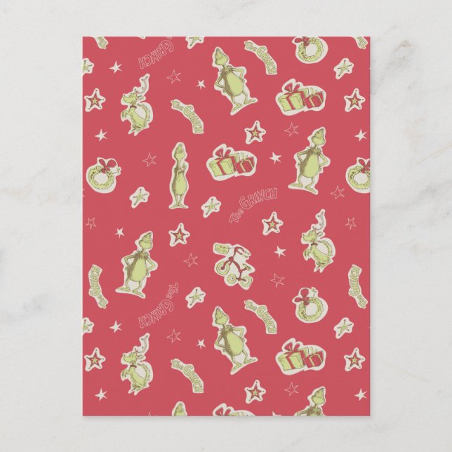 Dr. Seuss | Grinch | Classic Cat in the Hat Holiday Postcard (Front)
