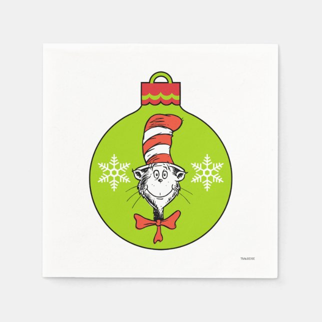 Dr. Seuss | Grinch | Classic Cat in the Hat Paper Napkins (Front)