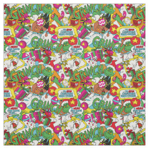 Dr. Seuss   Grinch Colorful Pattern Fabric