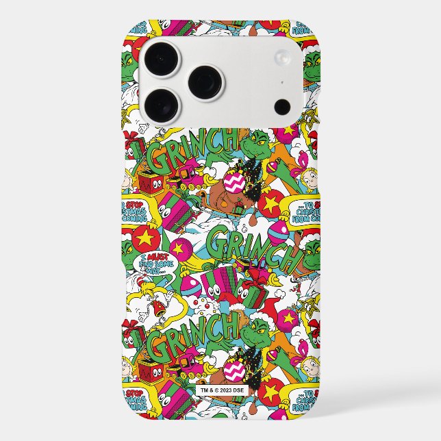 Dr. Seuss | Grinch Colorful Pattern Iphone Case (Back)