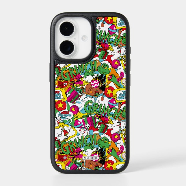 Dr. Seuss | Grinch Colorful Pattern Otterbox iPhone Case (Back)