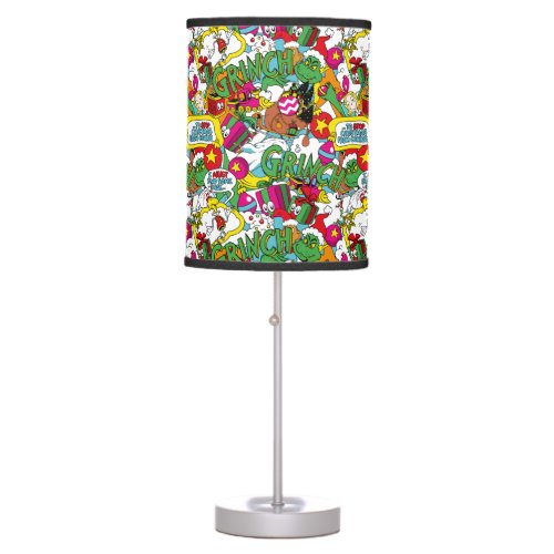 Dr Seuss  Grinch Colorful Pattern Table Lamp
