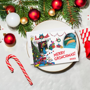 Dr. Seuss Grinch   Down the Chimney Holiday Card
