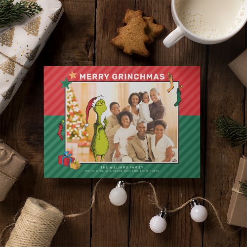 Dr Seuss  Grinch Family Photo  Holiday Card