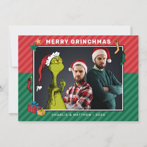 Dr Seuss  Grinch Family Photo Invitation