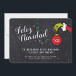 Dr. Seuss | Grinch - Feliz Navidad Photo<br><div class="desc">Celebrate the Holiday's with Dr. Seuss this year by sending all your family and friends this trendy chalkboard holiday card featuring Grinch. Personalize by adding your custom holiday message adding your favorite family photos.</div>