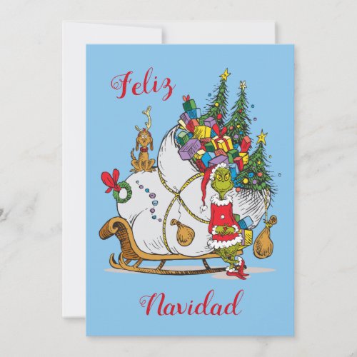 Dr Seuss  Grinch _ Feliz Navidad Photo Holiday Card