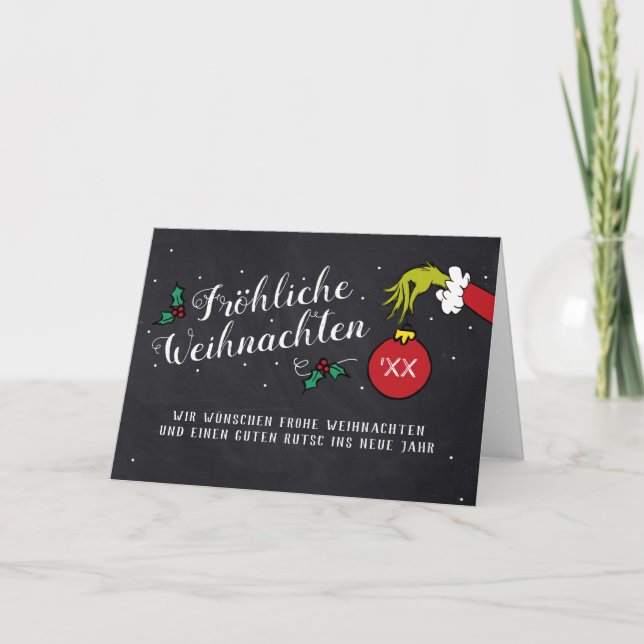 Dr. Seuss | Grinch - Fröhliche Weihnachten Holiday Card (Front)