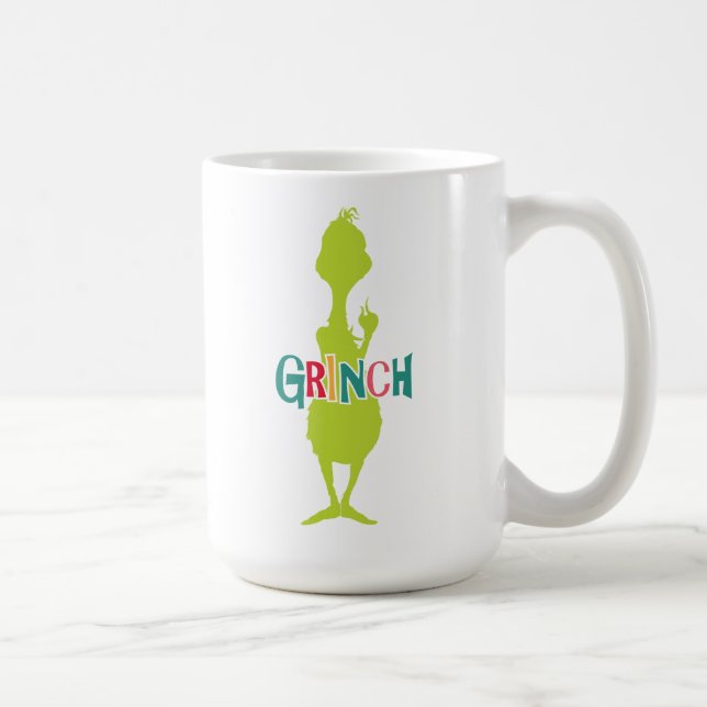 Dr. Seuss | Grinch - Green Silhouette Coffee Mug (Right)