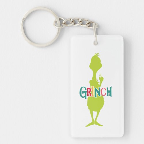 Dr Seuss  Grinch _ Green Silhouette Keychain