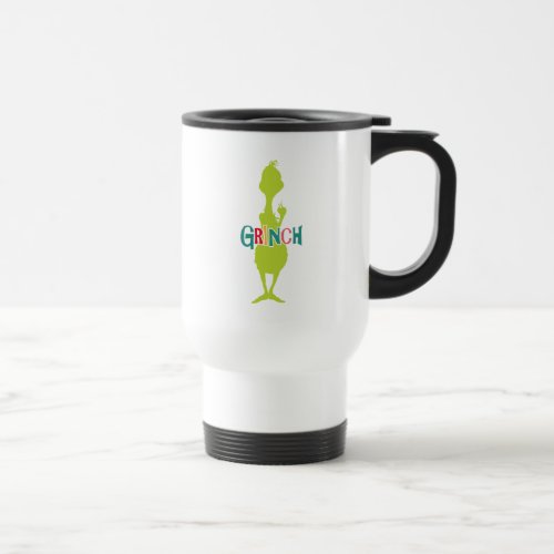 Dr Seuss  Grinch _ Green Silhouette Travel Mug