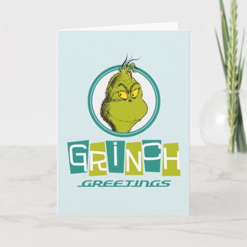 Dr Seuss  Grinch Greetings Holiday Card